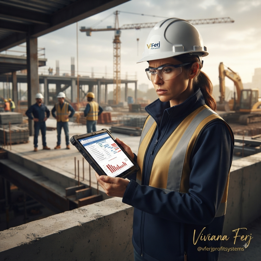 Construction project manager detecting profit fade early