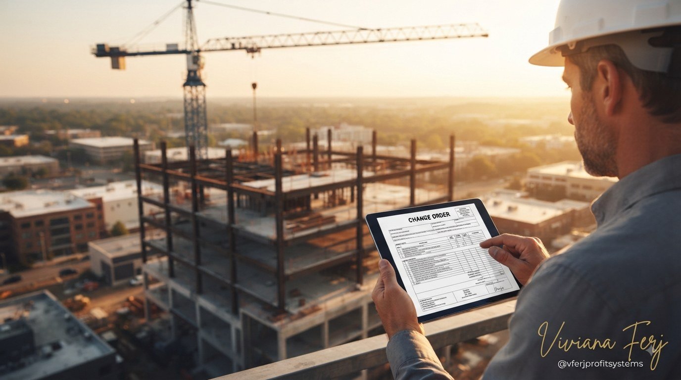 Construction change order approval on site