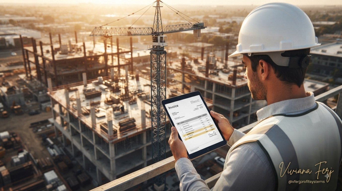Construction progress billing review on site