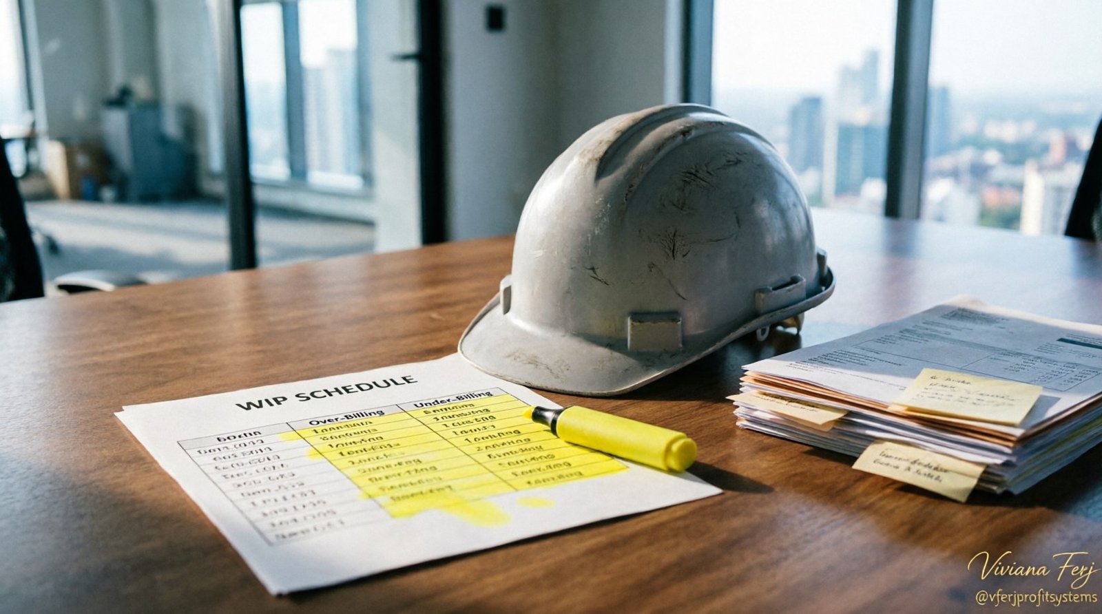 WIP Schedule reviewed by surety for bonding capacity