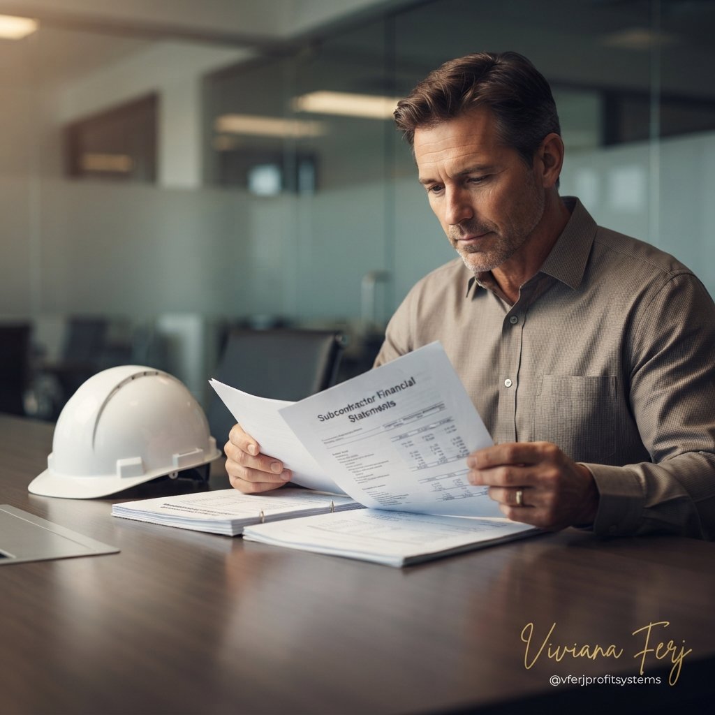 GC reviewing subcontractor financials for prequalification