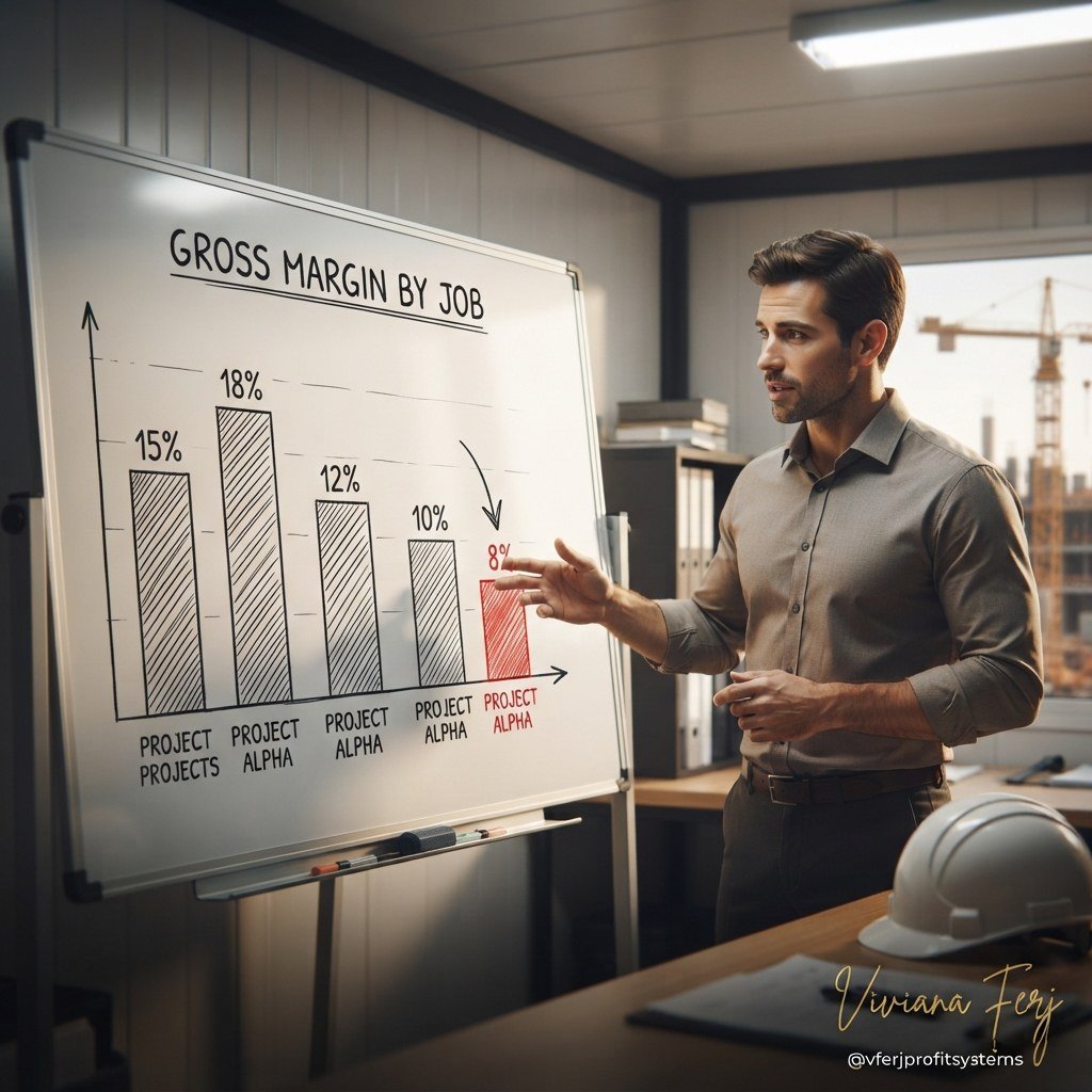Construction gross margin KPI by job