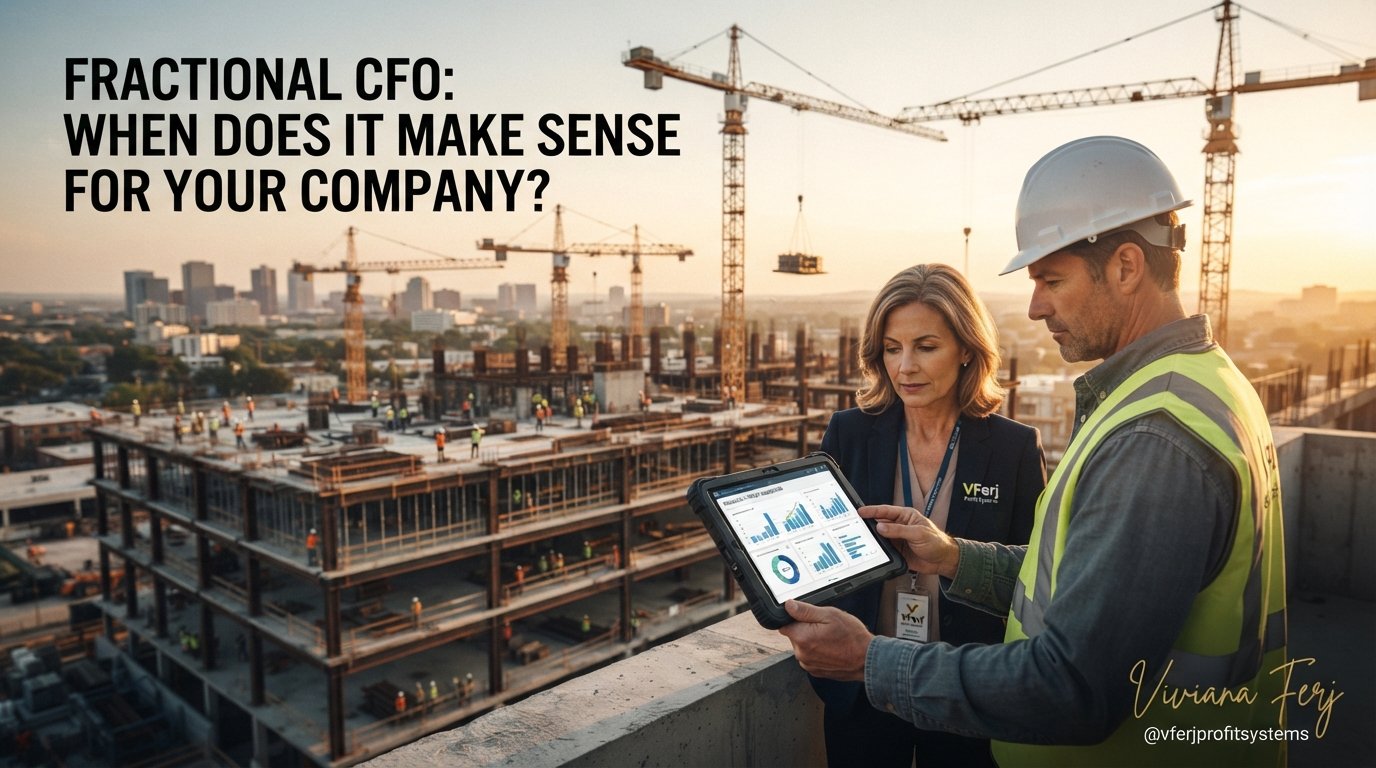 Fractional CFO reviewing construction financial strategy