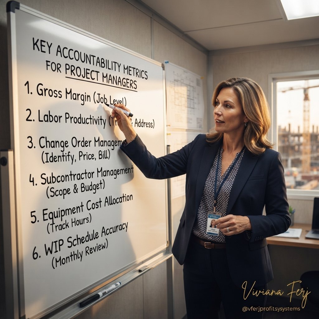 Project manager accountability metrics in construction